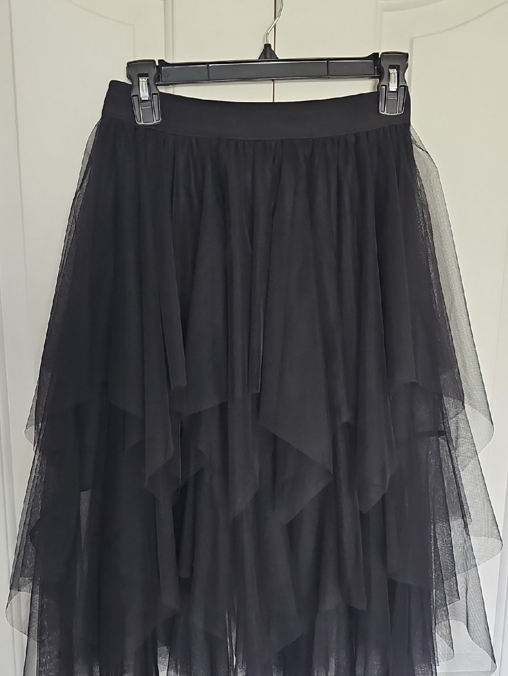 Women's Black Layered Tulle Skirt